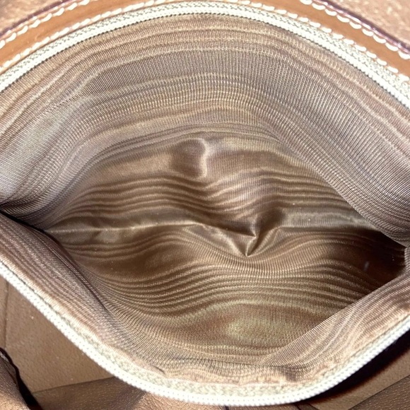 CELINE Macadam Blason Triumph Brown Carry-On Orange Leather Stripes Authentic - Picture 8 of 17